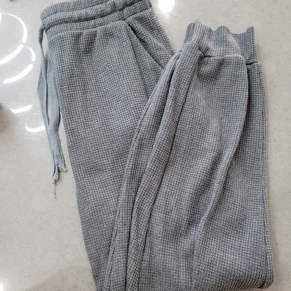 LYHNMW Drawstring Waffle Knit Sweatpants - Picture 2 of 10